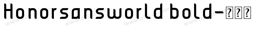 Honorsansworld bold字体转换